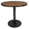 Newtechwood 31 1/2" PolyAluminum Round Table in Peruvian Teak OD-RPT-720-TK - alternate 1