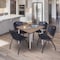 Regency Square Kahlo Breakroom Table W/ 4 M Stack Chairs, 48 in W, 48 in L, Noble Oak TPL4848NOCM47BK - alternate 2