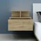 Homeroots 12" Beige Wood One Drawer Floating Nightstand 543696 - alternate 5