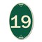 Signmission Number 19, 12 Inch X 18 Inch Architectural Oval, Heavy Gauge Aluminum A-OV-G-1218-22903 - alternate 1