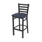 Holland Bar Stool Co 30" Stationary Bar Stool, Black Wrinkle, Graph Anchor Seat 40030BW014 - alternate 1