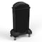 Regal Altair 23 Gallon Slim Rectangular Plastic Black Trash Can with Dome Swing Lid and Mobile Dolly ZR-TC-300-BK+DL-300+LD-310-KIT - alternate 1