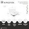 Kingston Brass 30" Cast Iron Single Bowl Wall Mount Utility Sink with Drain, White/Brushed Brass KGCLWS3020197 - alternate 2