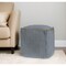 Homeroots 18" Dark Gray And Natural Cotton And Jute Cube Pouf Ottoman 551554 - alternate 1