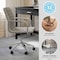 Martha Stewart Taytum Upholstered Office Chair in Gray/Polished Nickel CH-142370-GY-MS - alternate 3