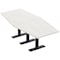 Skutchi Designs 8ft Hexagon Conference Table With Power | Harmony Series | 8 Person Meeting Room Table HAR-HEX.IR-48X96-T.BK-WA7976-NA - alternate 1