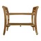 Homeroots Rectangular Teak Shower Bench With Shelf And Handles In Naturalfinish 376720 - alternate 1