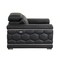 Homeroots 89" Black Italian Leather Sofa With Silver Legs 329597 - alternate 5