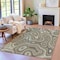 Homeroots 5' X 8' Gray And Ivory Geometric Washable Indoor Outdoor Area Rug 631384 - alternate 3