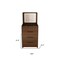 Homeroots 19" Brown Wood Lighted Mirrored Three Drawer Dresser 714451 - alternate 2