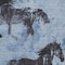 Homeroots 9' X 12' Denim Blue And Charcoal Horse Washable Indoor Outdoor Area Rug 618647 - alternate 3