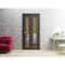Sartodoors Sliding Closet Bi-fold Doors, Lucia 2166 Matte Black with Clear Glass, Sturdy Tracks Moldings Trim LUCIA2166BF-BLK-48 x 96 (2* 24x96) - alternate 3