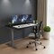 Homeroots Adjustable Black and Gray Stainless Steel Rolling Computer Desk 397749 - alternate 3