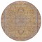 Homeroots 8' Gold And Peach Round Medallion Washable Indoor Outdoor Area Rug 616270 - alternate 2