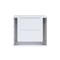 Homeroots 25" White Solid and Manufactured Wood Lighted Two Drawer Nightstand 564662 - alternate 5