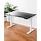 Homeroots 48" Adjustable Black and White Stainless Steel Computer Desk 397737 - alternate 2