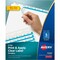 Avery Dennison Printable Index Dividers, 5 Tab, White, Pk50 11556 - alternate 1