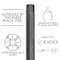 Ace Trading - Nipple 1/2 in. MIP each X 1/2 in. D MIP Black Steel Close Nipple 300UP12XCL - alternate 3