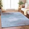 Homeroots 5' X 8' Sky Blue Gray And Ivory Abstract Washable Indoor Outdoor Area Rug 616857 - alternate 4