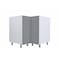Cambridge Radiance 36inW x 24inD x34.50inH Ready to Assemble Slab Corner Lazy Susan Kitchen Cabinet Matte Grey SA-BLZ36-MG-KIT - alternate 1
