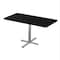 Correll Rectangle Cafe Table W/ Cross Base, 48 in W, 30 in L, 29 in H, Particleboard Top, Black Granite SCT3048-07-98-09 - alternate 1