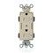 Leviton Straight Blade Receptacle, 5-20R, 20 A, 125V AC, Flush Mount, Self-Grounded MT163-2I - alternate 1