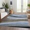 Homeroots 9' X 12' Brown Blue And Gray Abstract Washable Indoor Outdoor Area Rug 603675 - alternate 3