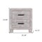 Homeroots 24" Gray Two Drawer Distressed Wood Nightstand 564654 - alternate 3