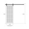 Sartodoors Sturdy Barn Door 36 x 96in, Lucia 8822 White Silk W/ Frosted Glass, SS 6.6FT Rail Hangers Heavy Set LUCIA8822BD-S-WS-3696 - alternate 4