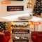 Edendirect 76.43-in W Black Wall mount LED Flat wall Electric Fireplace with Remote Control Included ZR-BI74 - alternate 3