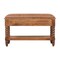 Homeroots 35in Brown Genuine Leather and Solid Wood Upholstered Storage Bench With Cabinet 717480 - alternate 2