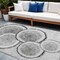 Homeroots 10' X 14' Gray and Black Faux Bois Washable Non Skid Indoor Outdoor Area Rug 564418 - alternate 1