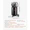 Vevor 14-Gallon Air Compressor 2HP 4.3 SCFM at 90PSI Max 125PSI Oil-Free Tank 1680D-148BS/125-10A48L - alternate 3