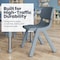 Flash Furniture Plastic Stacking School Chairs with 10.5 in Seat Height in Dusty Blue, 2PK 2-YU-YCX-003-DSTYBL-GG - alternate 4