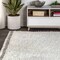 Jonathan Y Mercer Shag Plush Tassel White 4 ft. x 6 ft. Area Rug MCR100A-4 - alternate 3
