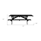 Homeroots 94" Charcoal Solid Wood Outdoor Picnic Table 525017 - alternate 2