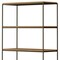 Homeroots 42" Antiqued Brass And Light Brown Distressed Metal and Solid Wood Four Tier Bookcase w/Two Doors 611045 - alternate 3