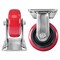 Hyw Products Heavy Duty Caster 5in x 2in Polyurethane on Plastic Wheel Stainless Steel - Rigid 40-50R-A1-PU(STS) - alternate 2