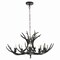 Jonathan Y Eldora 30" 5-Light Rustic Farmhouse Adjustable Resin Antler LED Chandelier, Black JYL6300C - alternate 3