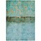 Homeroots 3' X 5' Teal Blue And Gold Abstract Washable Indoor Outdoor Area Rug 618631 - alternate 3