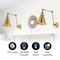 Jonathan Y Rover 7" Classic Industrial Metal Adjustable Arm LED Wall Sconce, Brass Gold, 2PK JYL7461A-SET2 - alternate 4