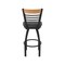 Holland Bar Stool Co Eleanor 30in Swivel Bar Stool with Black Wrinkle Finish, Medium Back and Canter Iron Seat 880 - alternate 4