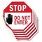 Signmission Stop Do Not Enter, 6 inch X 6 inch, Vinyl Decal, 5PK OC-D-5PACK-6-46 - alternate 1