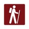 Sign Solutions Usa Hiking Trail (Symbol), 30 in W x Square, Aluminum Sign DUS12DWT3030RS-068 - alternate 1