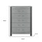 Homeroots 36" Silver Wood Five Drawer Dresser 633699 - alternate 5