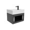 Castello Usa Nile 24-inch Black Vanity Set with White Top and Black Handles CB-MC-24BLK-BL-2053-WH - alternate 2