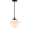 Jonathan Y Kurtz 9.5" Adjustable Drop Metal/Glass LED Pendant, Oil Rubbed Bronze JYL3517C - alternate 2