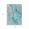 Homeroots 3' X 5' Teal Blue And Ivory Abstract Washable Indoor Outdoor Area Rug 617614 - alternate 3