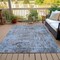 Homeroots 9' X 12' Blue And Taupe Abstract Washable Indoor Outdoor Area Rug 630529 - alternate 4