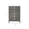 Homeroots 38" Gray Solid Wood Five Drawer Chest 524103 - alternate 3